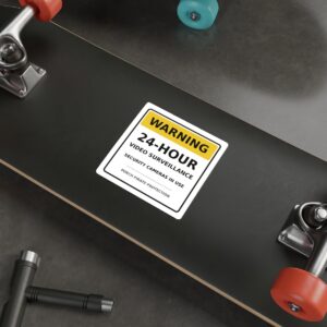 Warning 24-Hour Video Surveillance Die-Cut Sticker – Security Cameras In Use - Image 3