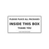 Package Box Delivery Decal – Please Place All Packages Inside This Box