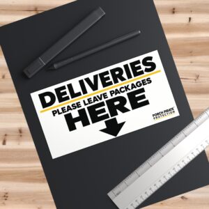Deliveries Please Leave Packages Here Sticker — Package Drop-Off Directional Car Decal - Image 3
