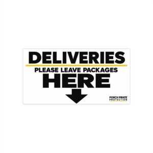 Deliveries Please Leave Packages Here Sticker — Package Drop-Off Directional Car Decal