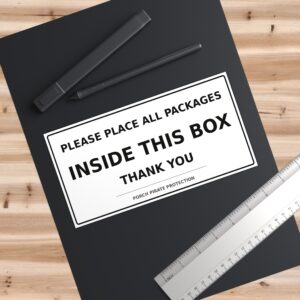 Package Box Delivery Decal – Please Place All Packages Inside This Box - Image 3