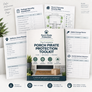 The Complete Porch Pirate Protection Toolkit printable and fillable worksheets